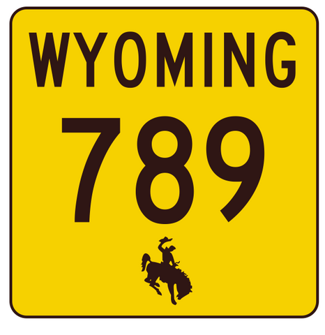 Wyoming Highway 789 Sticker R3551 Highway Sign