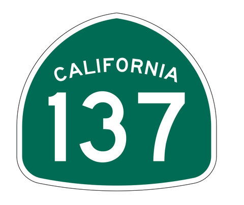 California State Route 137 Sticker Decal R1210 Highway Sign - Winter Park Products
