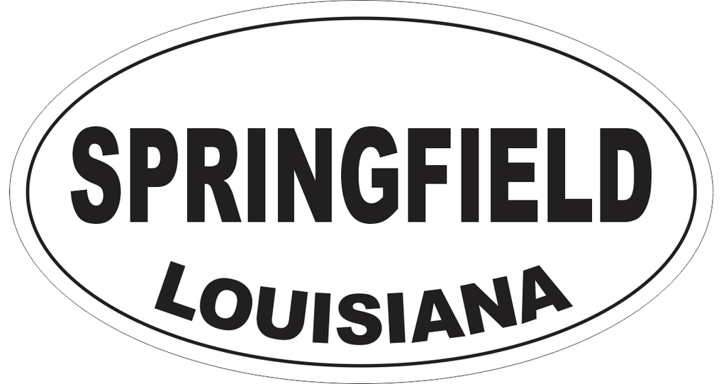 Springfield Louisiana Oval Bumper Sticker or Helmet Sticker D4016