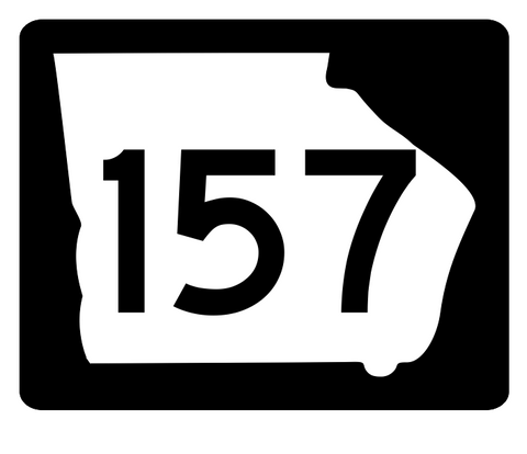 Georgia State Route 157 Sticker R3823 Highway Sign