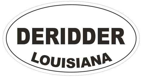 Deridder Louisiana Oval Bumper Sticker or Helmet Sticker D3899
