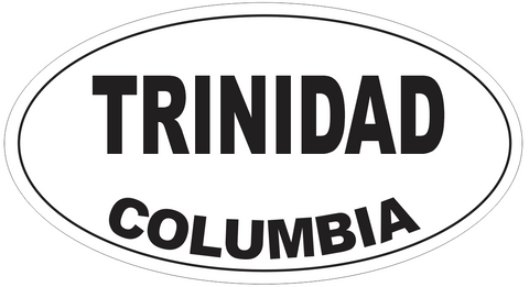 Trinidad Columbia Oval Bumper Sticker or Helmet Sticker D4397