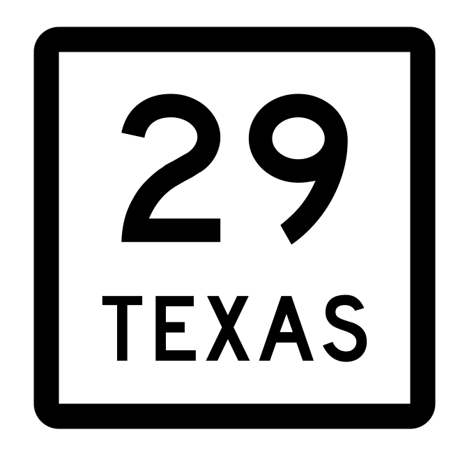 Texas State Highway 29 Sticker Decal R2283 Highway Sign - Winter Park Products