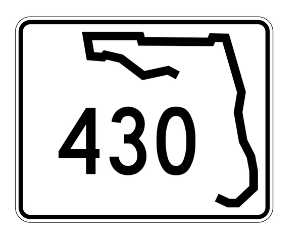 Florida State Road 430 Sticker Decal R1572 Highway Sign – Winter Park ...