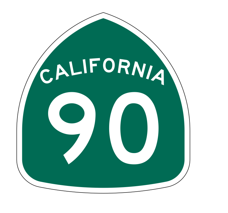 California State Route 90 Sticker Decal R1174 Highway Sign - Winter Park Products