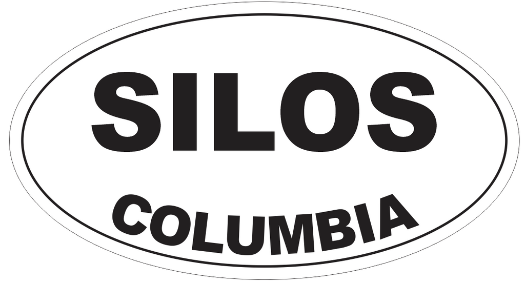 Silos Columbia Oval Bumper Sticker or Helmet Sticker D4629