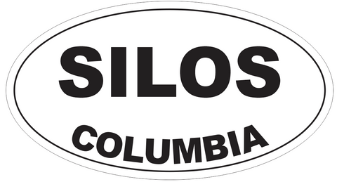 Silos Columbia Oval Bumper Sticker or Helmet Sticker D4629