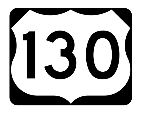 US Route 130 Sticker R1966 Highway Sign Road Sign - Winter Park Products
