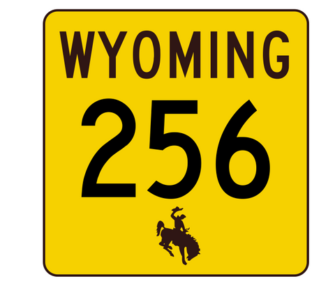 Wyoming Highway 256 Sticker R3488 Highway Sign