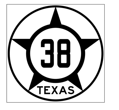 Texas State Highway 38 Sticker Decal R2292 Highway Sign - Winter Park Products