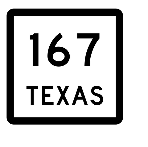 Texas State Highway 167 Sticker Decal R2465 Highway Sign - Winter Park Products