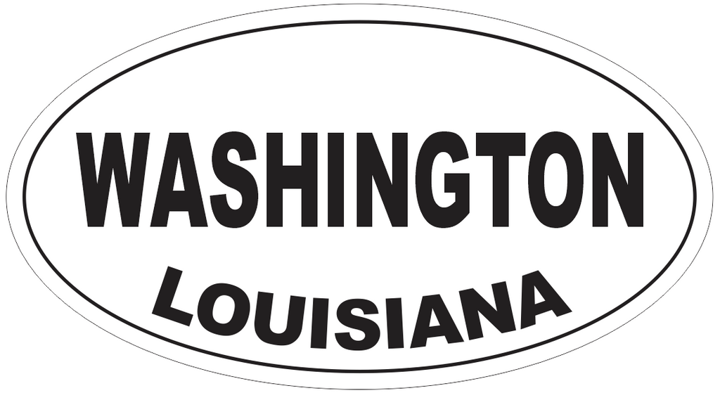 Washington Louisiana Oval Bumper Sticker or Helmet Sticker D4026