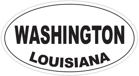 Washington Louisiana Oval Bumper Sticker or Helmet Sticker D4026