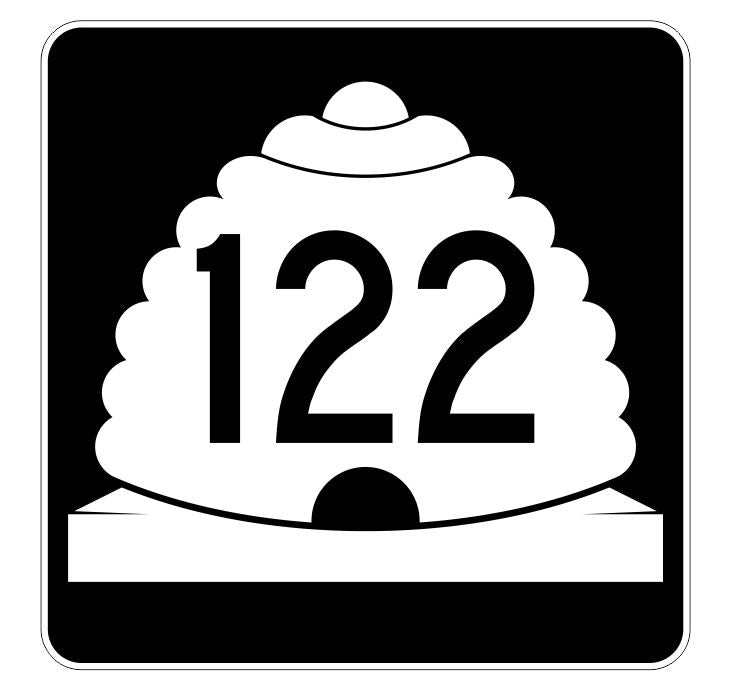 Utah State Highway 122 Sticker Decal R5447 Highway Route Sign