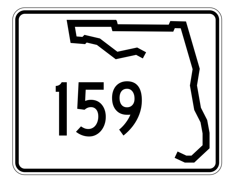 Florida State Road 159 Sticker Decal R1484 Highway Sign - Winter Park Products