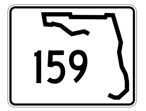 Florida State Road 159 Sticker Decal R1484 Highway Sign - Winter Park Products