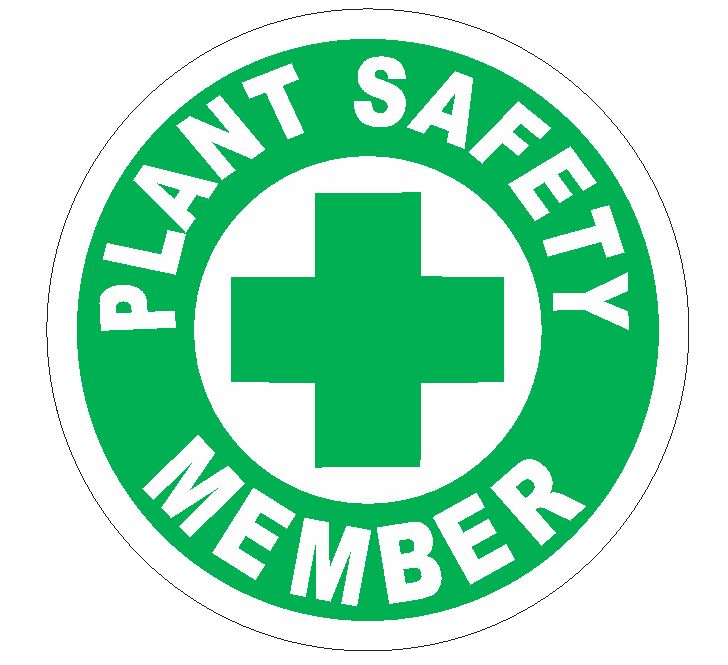 Plant Safety Member Hard Hat Sticker H250
