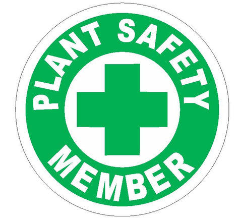 Plant Safety Member Hard Hat Sticker H250