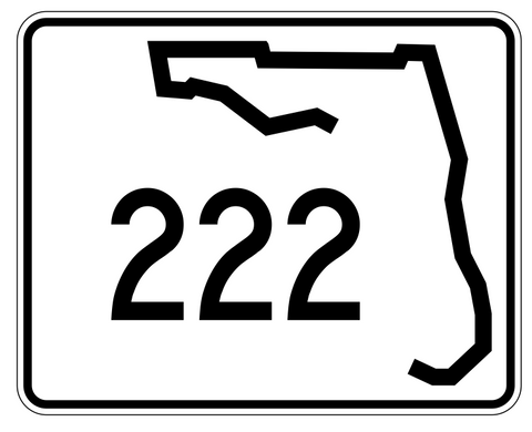 Florida State Road 222 Sticker Decal R1502 Highway Sign - Winter Park Products