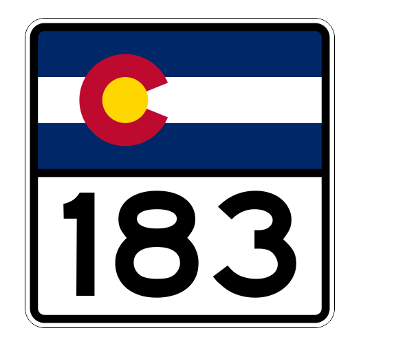 Colorado State Highway 183 Sticker Decal R2220 Highway Sign - Winter Park Products