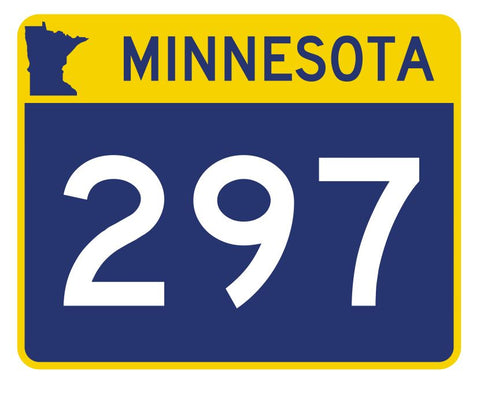 Minnesota State Highway 297 Sticker Decal R5031 Highway Route sign