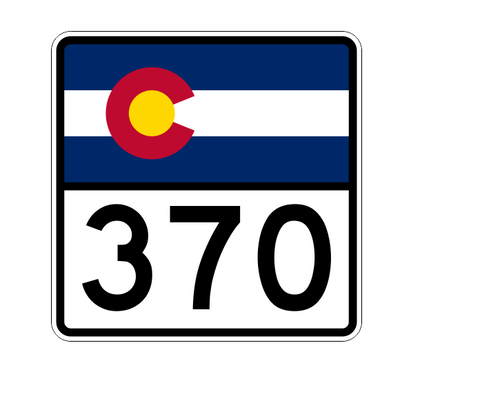Colorado State Highway 370 Sticker Decal R2247 Highway Sign - Winter Park Products