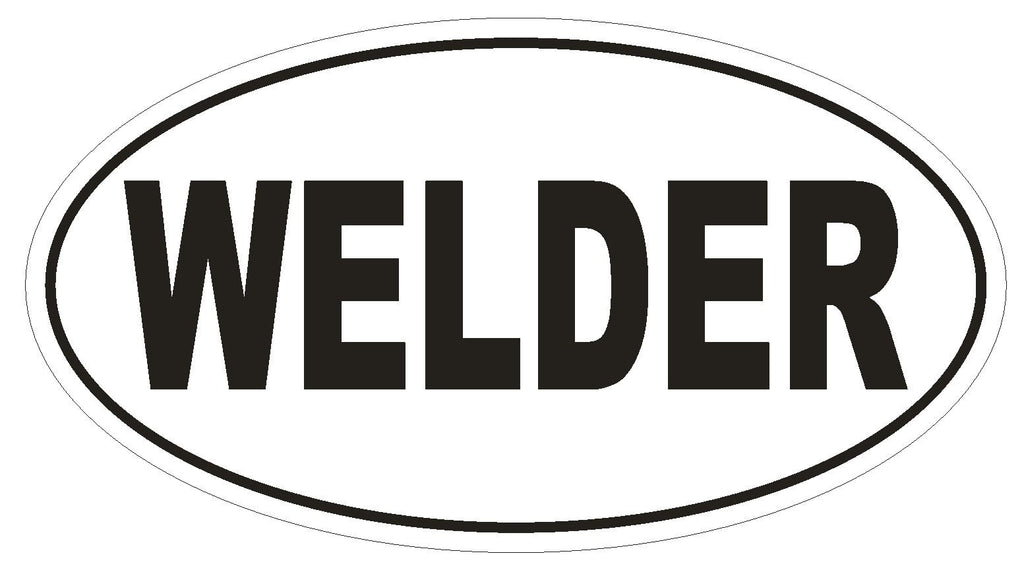 WELDER Oval Bumper Sticker or Helmet Sticker D1712 Euro Oval - Winter Park Products