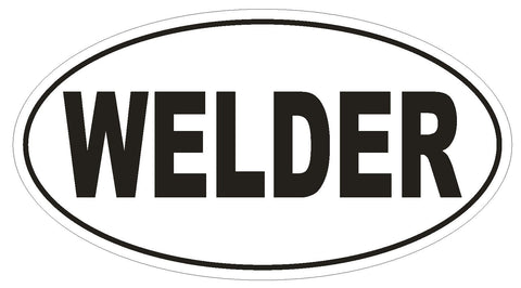 WELDER Oval Bumper Sticker or Helmet Sticker D1712 Euro Oval - Winter Park Products