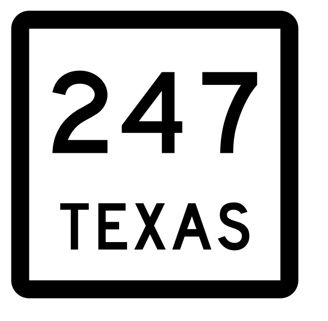Texas State Highway 247 Sticker Decal R2543 Highway Sign