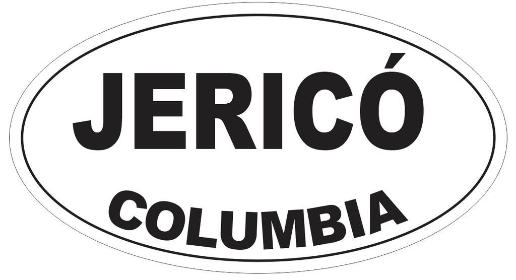 Jerico Columbia Oval Bumper Sticker or Helmet Sticker D4219