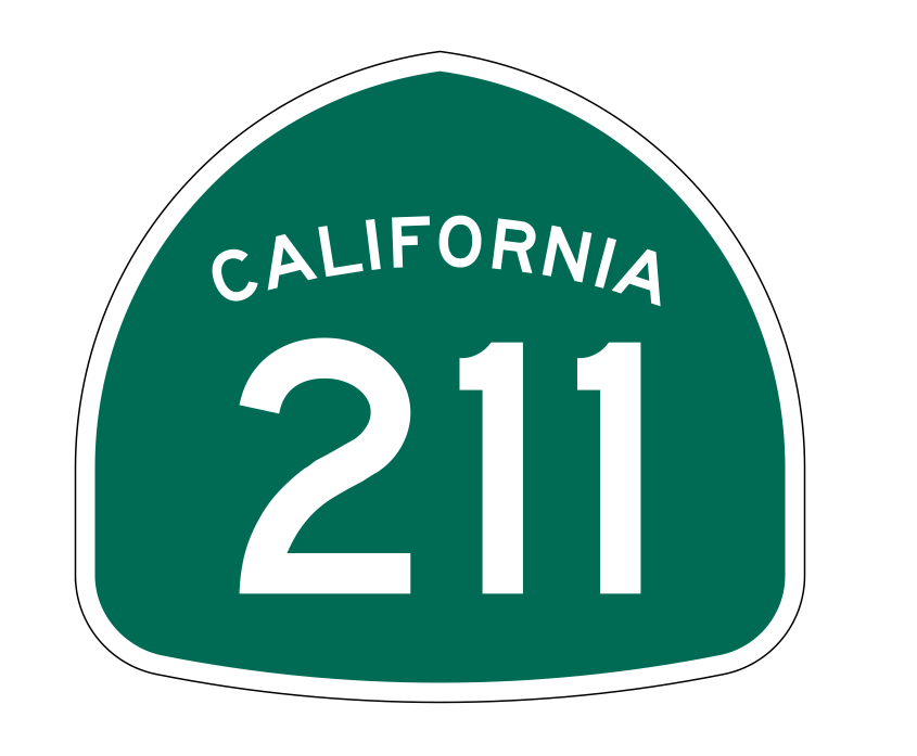 California State Route 211 Sticker Decal R1268 Highway Sign - Winter Park Products