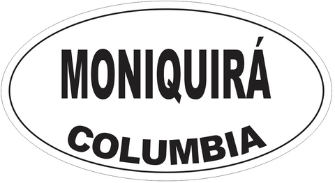 Moniquira Columbia Oval Bumper Sticker or Helmet Sticker D4779