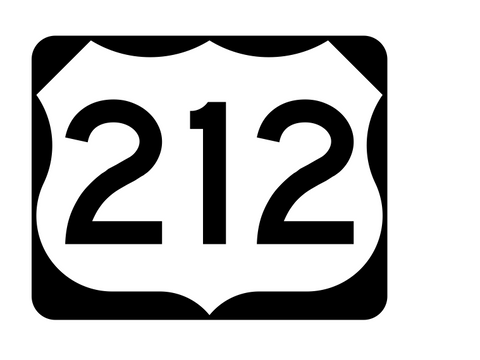 US Route 212 Sticker R2146 Highway Sign Road Sign - Winter Park Products
