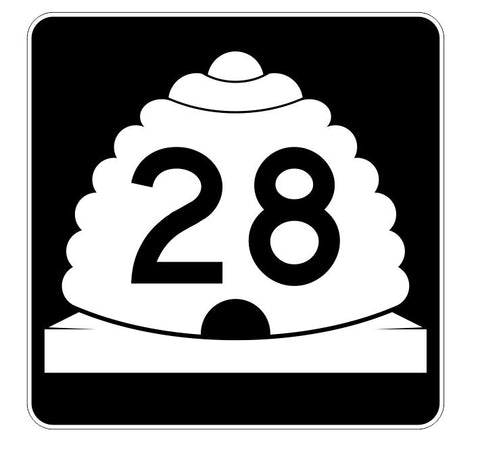 Utah State Highway 28 Sticker Decal R5372 Highway Route Sign