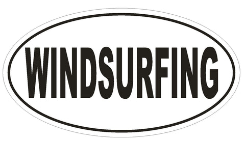 WINDSURFING Oval Bumper Sticker or Helmet Sticker D1935 Euro Oval - Winter Park Products