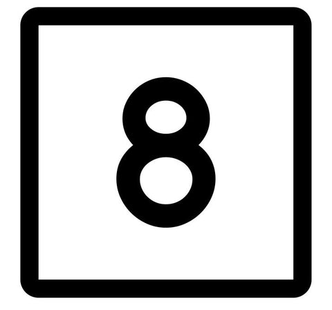 Connecticut State Highway 8 Sticker Decal R5056 Highway Route Sign