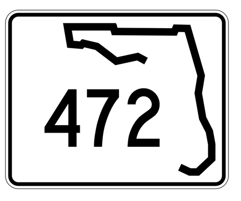 Florida State Road 472 Sticker Decal R1583 Highway Sign - Winter Park Products