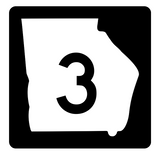 Georgia State Route 1E Sticker R3552 Highway Sign