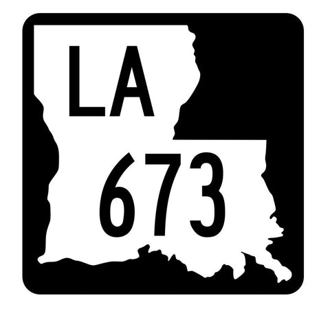 Louisiana State Highway 673 Sticker Decal R6054 Highway Route Sign