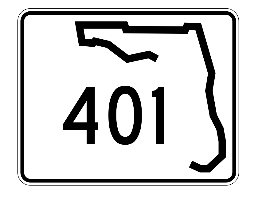 Florida State Road 401 Sticker Decal R1559 Highway Sign - Winter Park Products