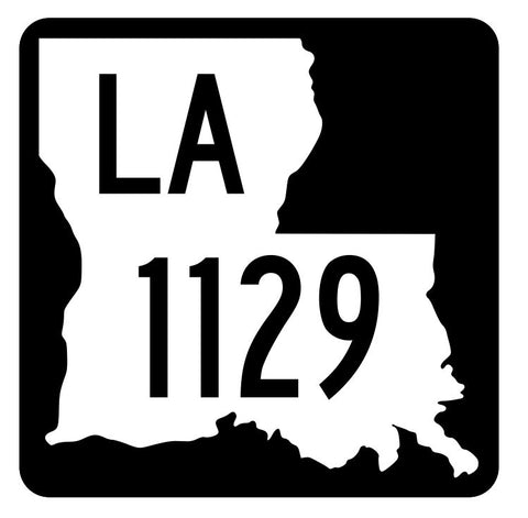 Louisiana State Highway 1129 Sticker Decal R6368 Highway Route Sign