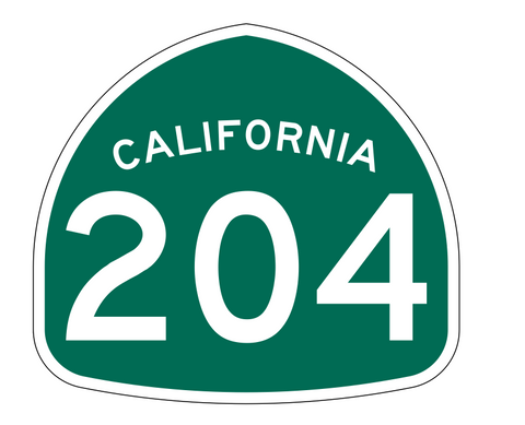 California State Route 204 Sticker Decal R1265 Highway Sign - Winter Park Products