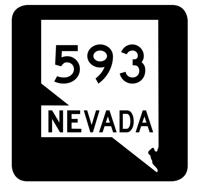 Nevada State Route 593 Sticker R3099 Highway Sign Road Sign