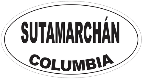 Sutamarchan Columbia Oval Bumper Sticker or Helmet Sticker D4789