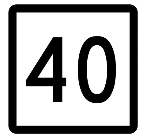 Connecticut State Highway 40 Sticker Decal R5080 Highway Route Sign