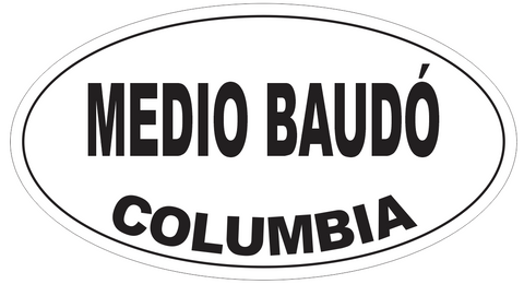 Medio Baudo Columbia Oval Bumper Sticker or Helmet Sticker D5417