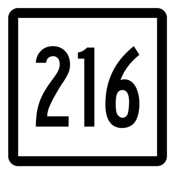 Connecticut State Route 216 Sticker Decal R5219 Highway Route Sign ...