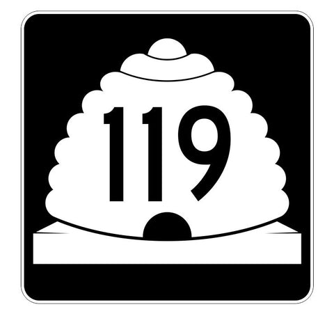 Utah State Highway 119 Sticker Decal R5444 Highway Route Sign