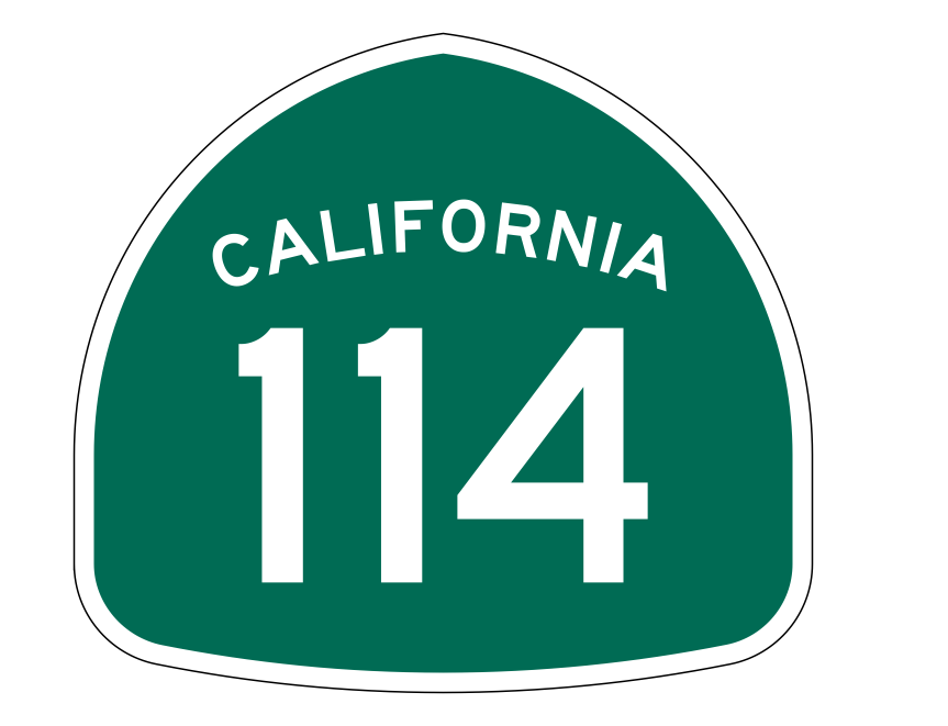 California State Route 114 Sticker Decal R1191 Highway Sign - Winter Park Products