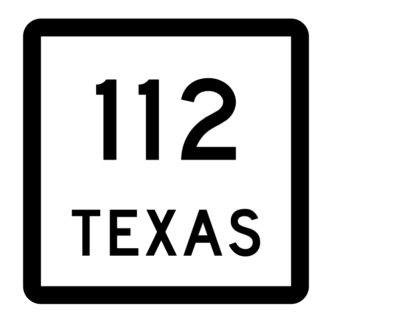 Texas State Highway 112 Sticker Decal R2413 Highway Sign - Winter Park Products